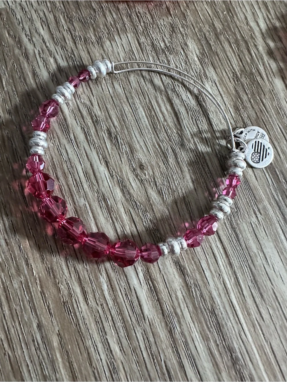Alex and Ani pink Swarovski bangle